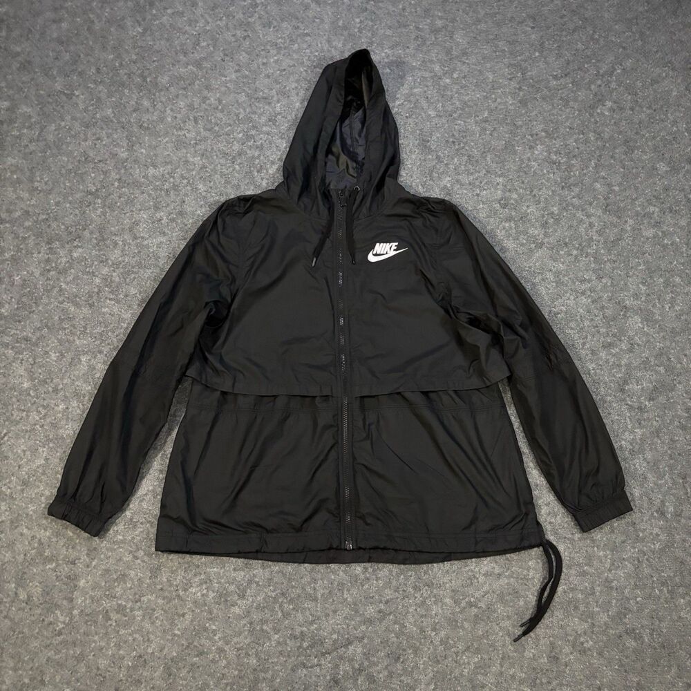 Nike Woven Repel Jacket Size Medium Sportswear Essential Windbreaker Black